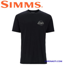 Футболка Simms Circle Lockup T-Shirt Black размер XL